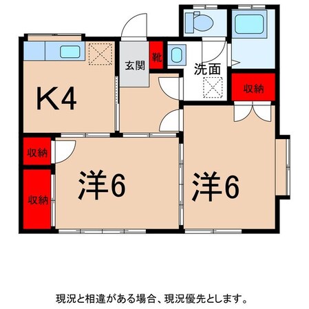 喜楽荘Ａの物件間取画像